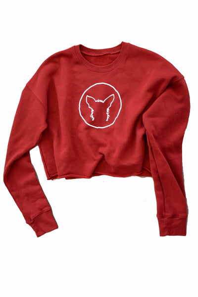 coyote crop-top sweatshirt